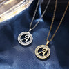 18K Gold/Rose Plated and 925 Silver Crystal Rhinestone Initials Letter Necklaces