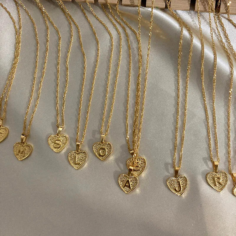 Eternal Love Necklace with 18K Gold Plated Initials
