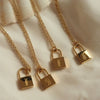 18K Gold Plated Padlock Initials Necklace