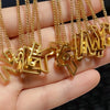 18K Gold Plated Initial Necklace with unique letters
