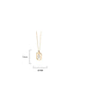 18K Gold Plated Fine Initial Necklace with rectangular rhinestones