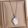 Necklace with Initials from the Bottom of the Sea in 18K Gold Plating White