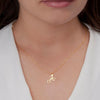 18K Gold Plated Elegant Heart Initial Necklace