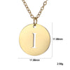 18K Gold Plated Initials engraved in Circle Necklace