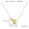 18K Gold Plated Fashion Tiny Heart Dainty Initial Necklace