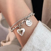 925 sterling silver bracelet Love forever + 2 Free Charms